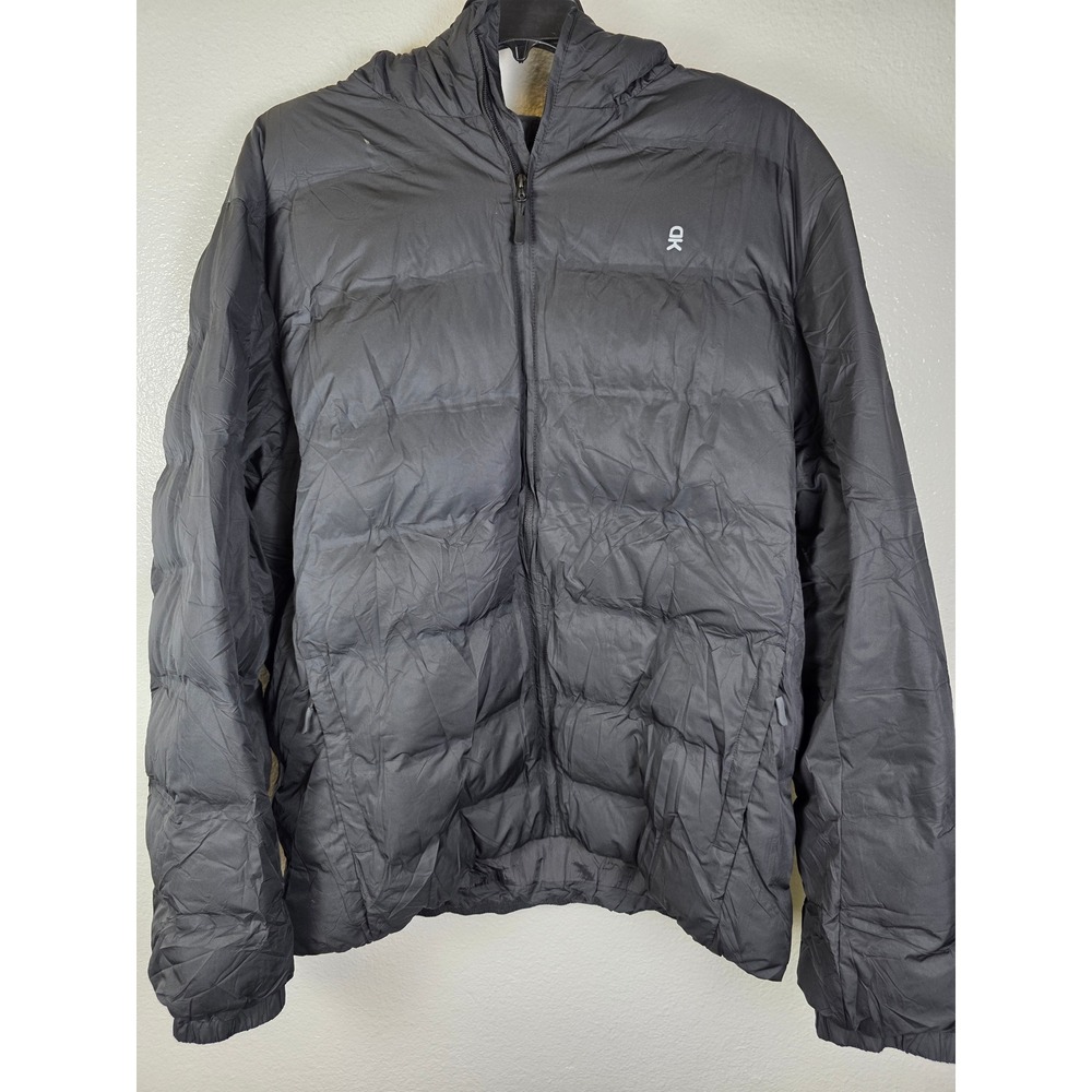 Little Donkey Andy Men Black Technical Puffer Jacket Hooded‎ Full Zip XXL